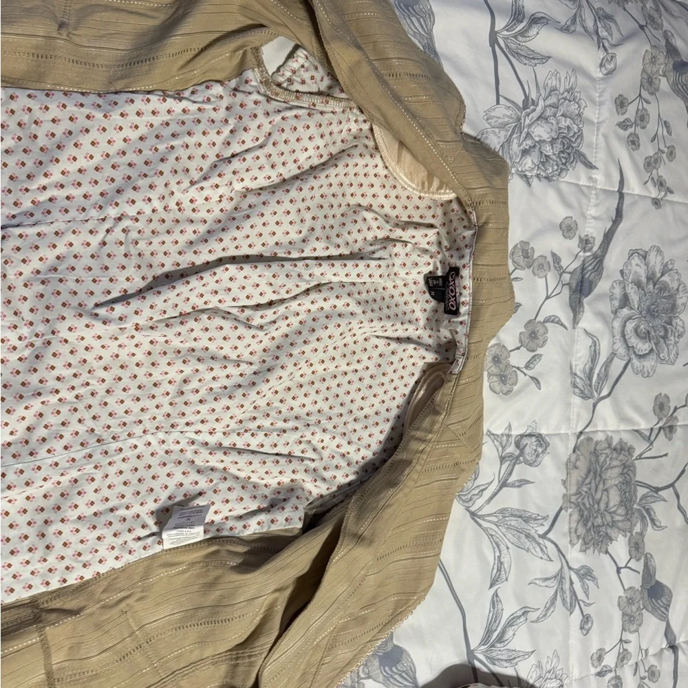 XOXO Tan Striped Capri Pantsuit - Picture 11 of 16